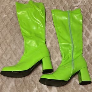 Lime green Gogo Boots